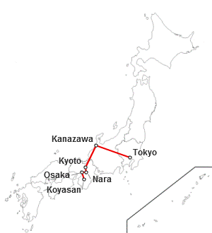 Migliore itinerario in Giappone di due settimane nel centro di Honshu: Tokyo, Kanazawa, Kyoto e dintorni