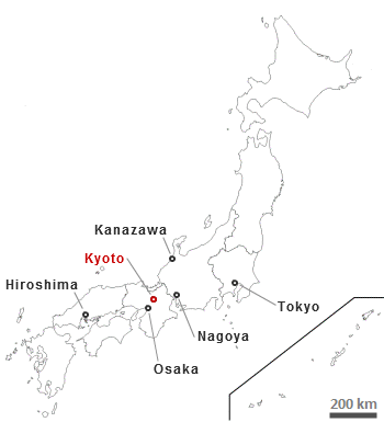 Dove si trova Kyoto in Giappone