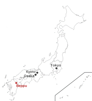 Dov'è Beppu: localizzazione