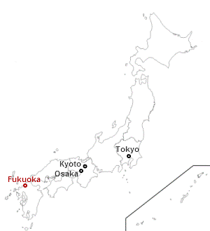 Dove si trova Fukuoka in Giappone