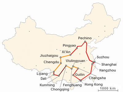 Itinerario di viaggio di un mese in Cina