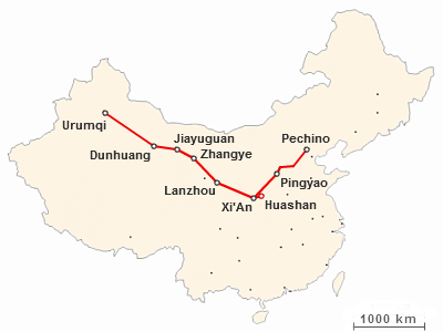 Cina: itinerario da Pechino a Urumqi lungo la Via della Seta
