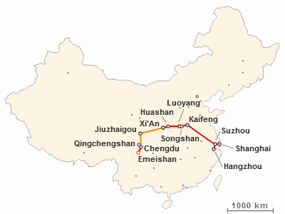 Cina: itinerario di tre settimane tra Shanghai e il Monte Emei con visita al JiuZhaiGou