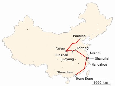Itinerario di viaggio in Cina di 16-18 giorni: Pechino, Xi'An, Huashan, Luoyang, Kaifeng, Suzhou, Shanghai, Hangzhou, Hong Kong