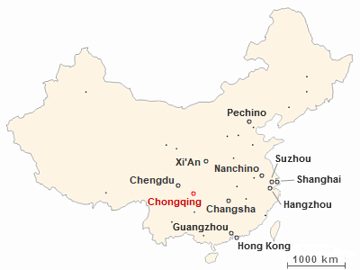 Localizzazione di Chongqing Dove si trova Chongqing in Cina