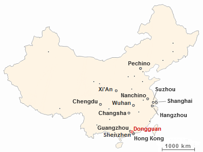 Dove si trova Dongguan in Cina