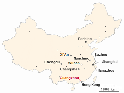 Dove si trova Guangzhou in Cina