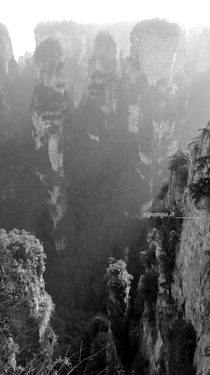 Zhangjiajie (Cina); il Parco Forestale Nazionale di Wulingyuan