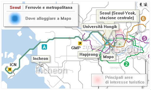 Seoul, dove dormire a Hongdae (Mapo): mappa dei migliori quartieri dove pernottare