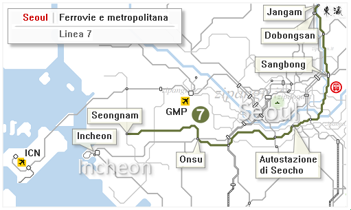 Seoul: Mappa della Linea 7 della metropolitana