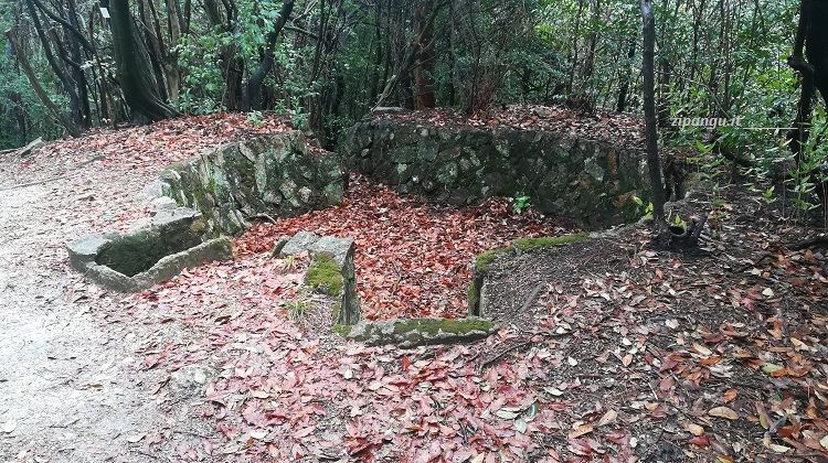 Monte Futaba (Hiroshima): resti di una postazione della contraerea