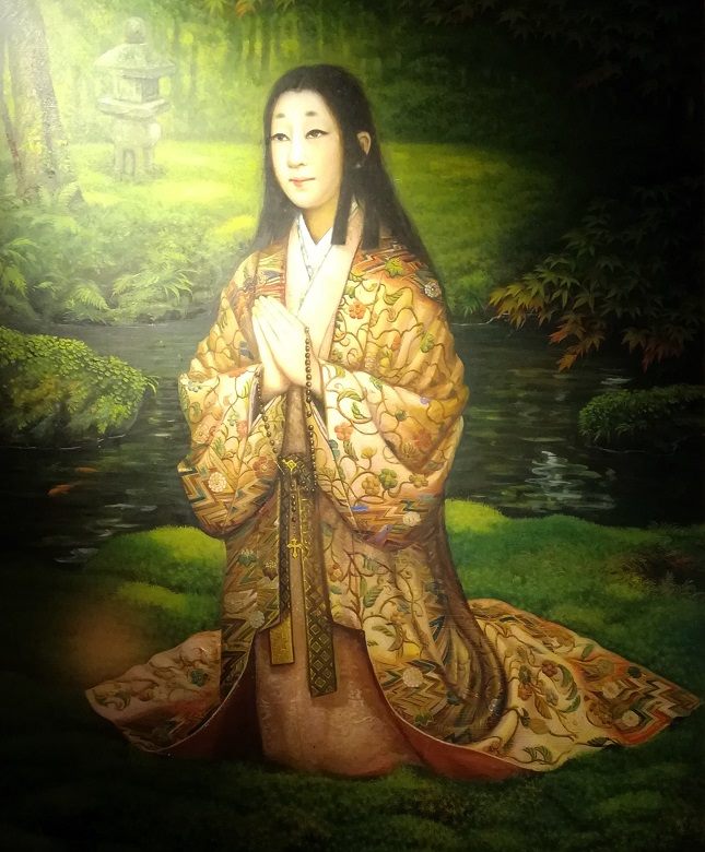 Nagasaki; Museo dei Ventisei Martiri del Giappone. Ritratto di Hosokawa Tamako (Grazia Hosokawa)