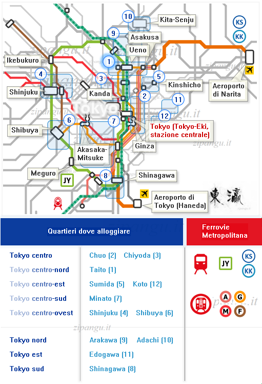 Tokyo, dove dormire: mappa dei migliori quartieri dove alloggiare